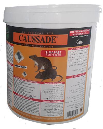 RATICIDE SIMAPATE POUR RATS ET SOURIS 400 G - CAUSSADE Raticide Rats-Souris, Décoration, Bricolage, Outillage partout au Maroc